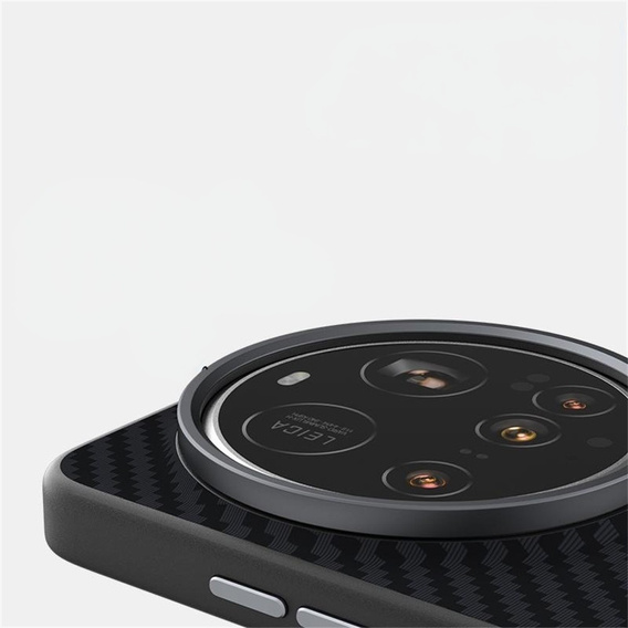 Carcasa ABEEL pentru Xiaomi 15 Ultra, Carbon Fiber, pentru MagSafe, negru