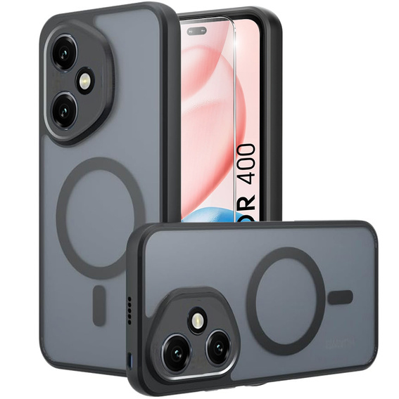 Husă pentru Honor 400 5G, pentru MagSafe, ERBORD Matt Case, negru