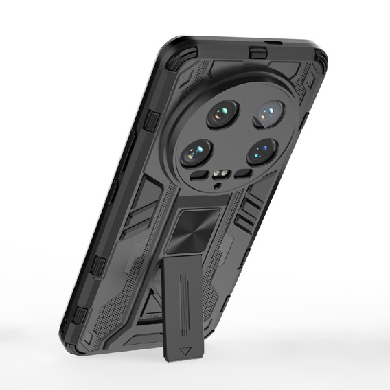 Husa pentru Xiaomi 14 Ultra, Military kickstand, negru