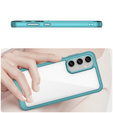 Huse pentru Samsung Galaxy S23 FE, Fusion Hybrid, transparent / albastru