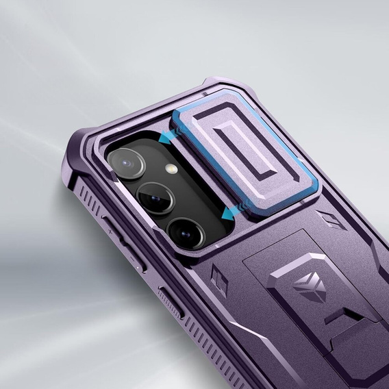 Husă blindată pentru Samsung Galaxy S24, Dexnor Full Body (Two Frames), violet