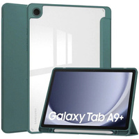 Husă pentru Samsung Galaxy Tab A9+, Smartcase Hybrid, cu spațiu pentru stylus, verde