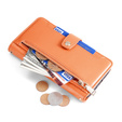 Cu clapetă pentru Oppo Reno8 T 4G, Wallet Zipper Pocket, portocaliu