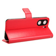 Cu clapetă pentru Xiaomi Redmi 13C / Poco C65, Crazy Horse Wallet, roșu