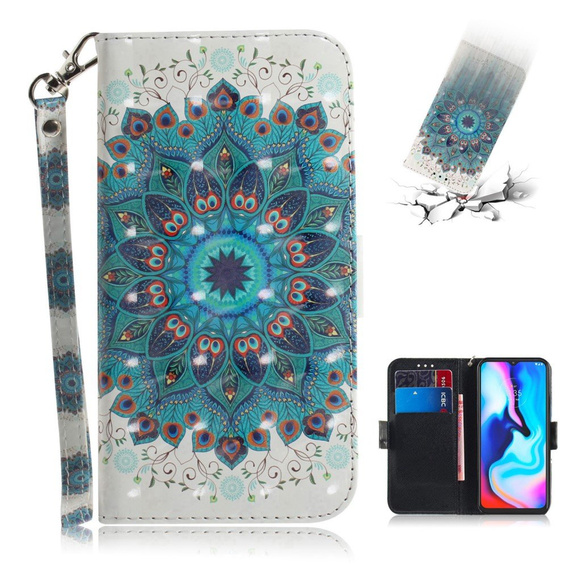 Cu clapetă pentru Motorola Moto G9 Play/E7 Plus, Wallet, Mandala Flower