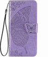 Cu clapetă pentru Infinix Hot 50 4G, Butterfly, violet