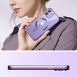 Husă pentru iPhone 12, Electro MagSafe, violet + Sticlă pentru ecran