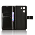 Cu clapetă pentru Xiaomi Redmi 13C / Poco C65, Crazy Horse Wallet, negru