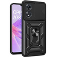 Husă blindată pentru Oppo A78 5G, CamShield Slide, negru