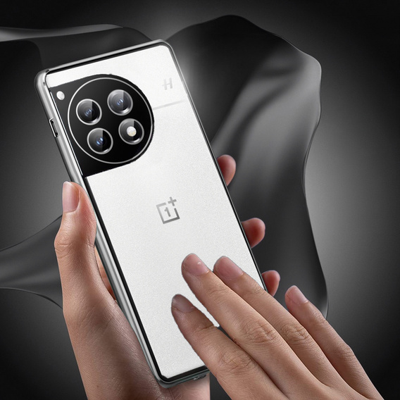 Husa pentru OnePlus 13, Magnetic Dual Glass, de argint