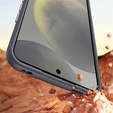 Husă din piele pentru Samsung Galaxy S25+ Plus, leather hybrid, gri