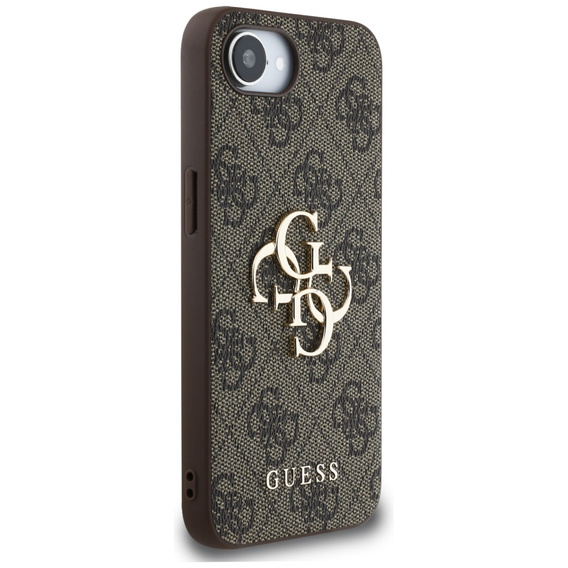 GUESS Huse pentru iPhone 16E, 4G Big Metal Logo, maro