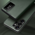 Husă din piele cu fereastră Qialino View pentru Samsung Galaxy S26 Ultra, verde