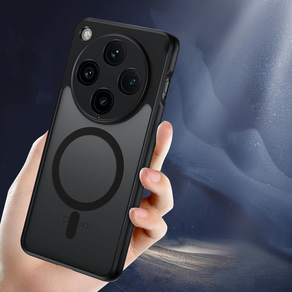 Husă pentru Oppo Find X8 Pro, pentru MagSafe, ERBORD Matt Case, negru