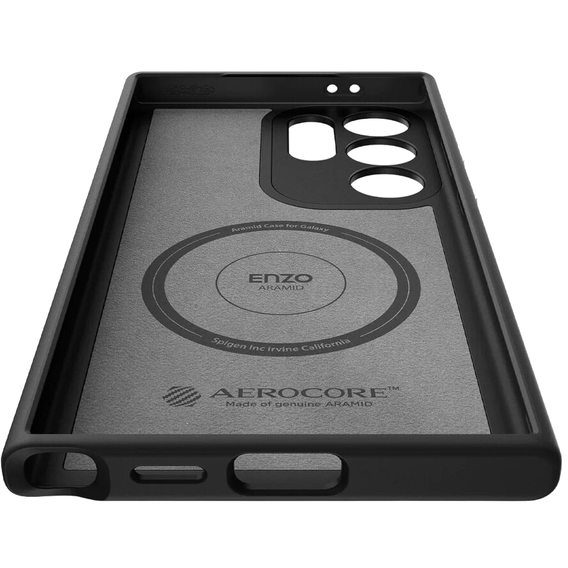 Husă Spigen Enzo Aramid negru pentru Samsung Galaxy S24 Ultra