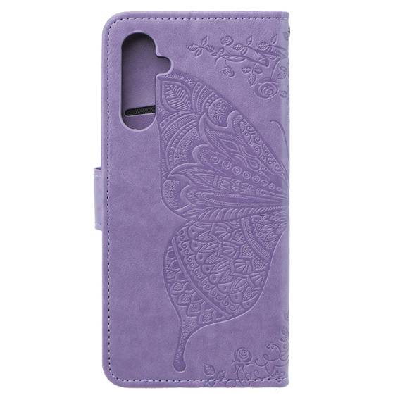 Cu clapetă pentru Samsung Galaxy M34 5G, Butterfly, violet