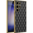 Husă pentru Samsung Galaxy S24 Ultra, Leather Rhombus, negru