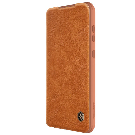 NILLKIN flip case NILLKIN pentru Samsung Galaxy A55 5G, CamShield Qin Pro, piele, maro