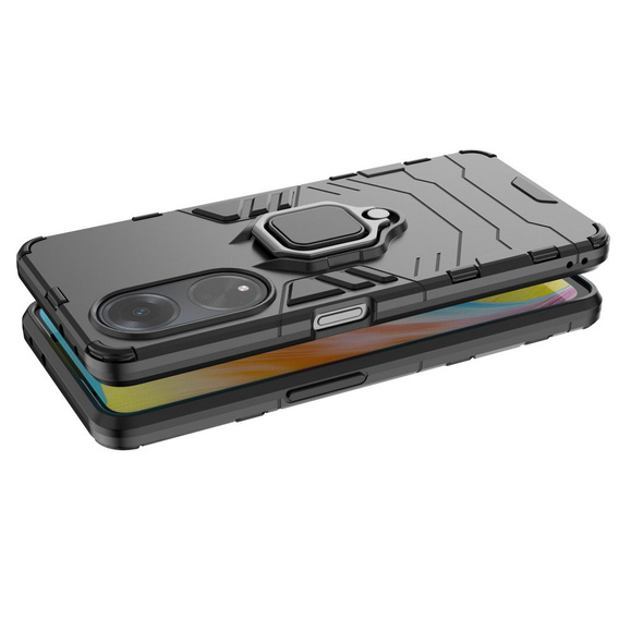 Huse pentru Oppo A58 4G, Kickstand Ring, negru