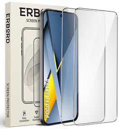2x ERBORD 9H Sticlă temperată din sticlă dură pentru Xiaomi Poco F8 Ultra