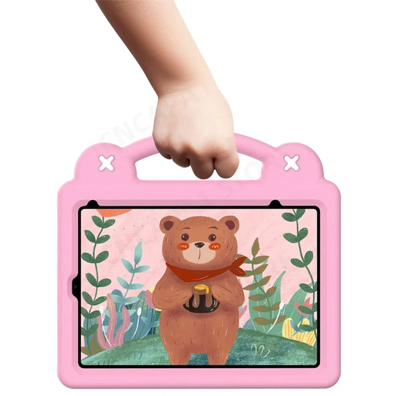 Husă pentru copii pentru iPad mini 8.3" 2021 (6 gen.) / iPad mini 8.3" 2024 (7 gen.), Cute Patterns, cu suport, roz