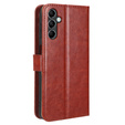 Cu clapetă pentru Samsung Galaxy M34, Crazy Horse Wallet, maro
