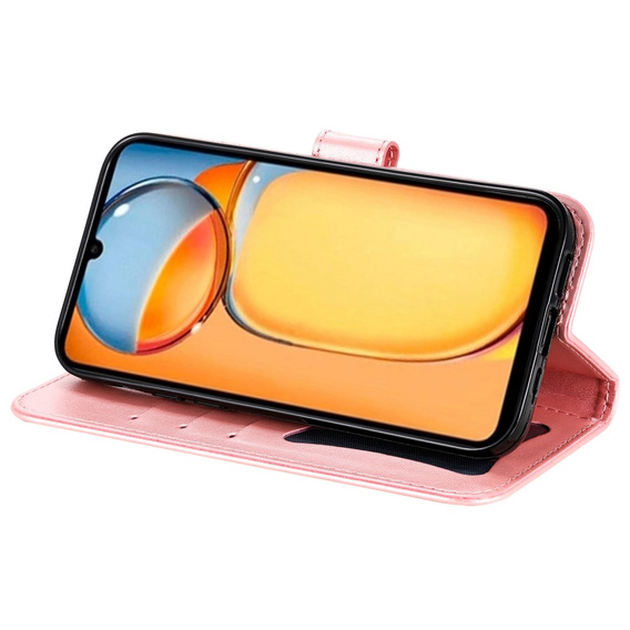 Cu clapetă pentru Xiaomi Redmi 13C / Poco C65, Mandala Flower, roz
