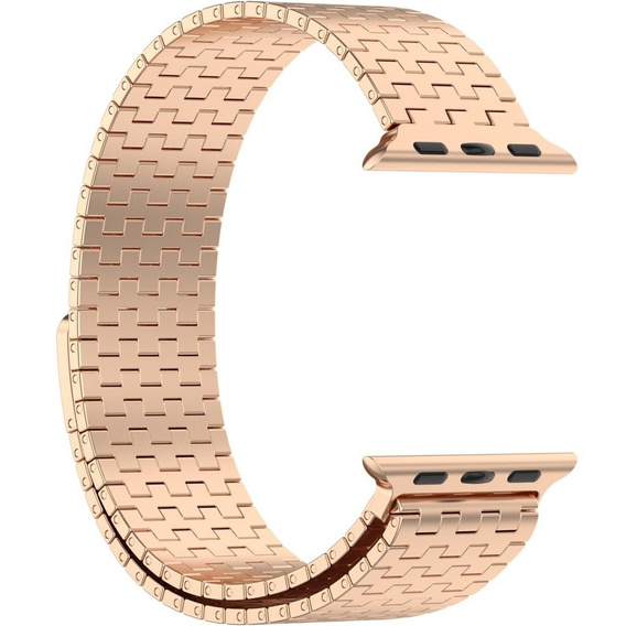 Brățară din oțel pentru Apple Watch 1/2/3/4/4/5/6/6/7/8/SE/ULTRA 42/44/45/49 MM - roz rose gold