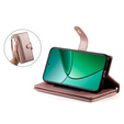 Cu clapetă pentru Realme 14 Pro 5G, Wallet Zipper Pocket, roz