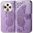 Cu clapetă pentru Oppo Reno 12FS / 12F, Butterfly, violet