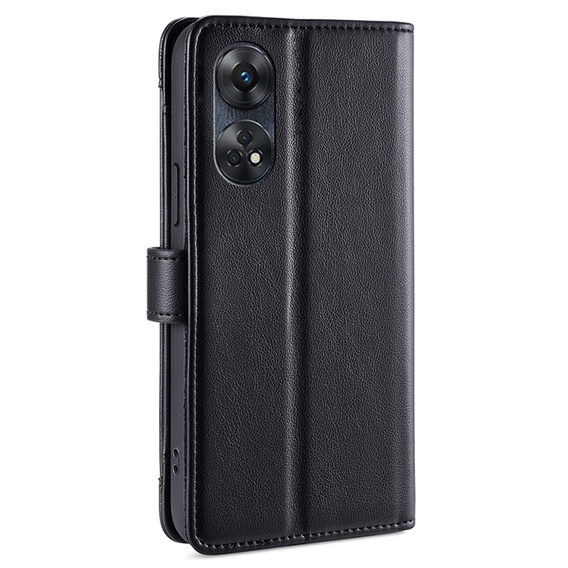 Cu clapetă pentru Oppo Reno8 T 4G, Wallet Zipper Pocket, negru