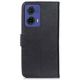 KHAZNEH RFID caz pentru Motorola G85 5G, Litchi Texture, negru