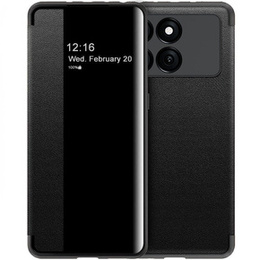 Husă cu clapetă pentru Xiaomi Poco F6 Pro, Side View, negru