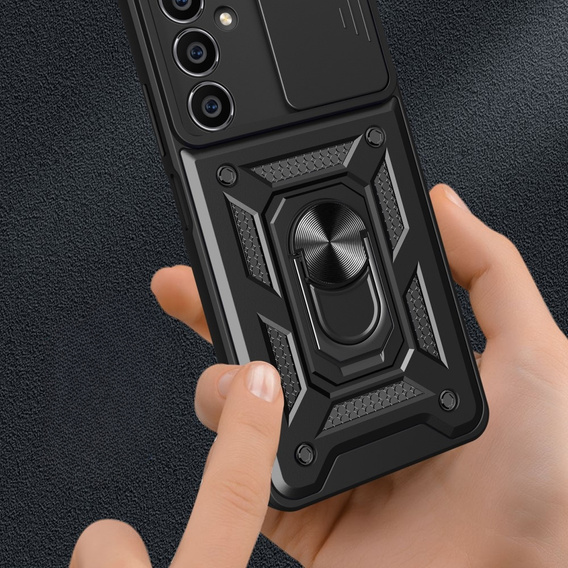 Husă blindată pentru Samsung Galaxy A05s, CamShield Slide, negru