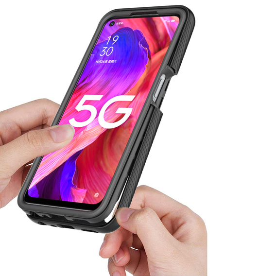 Carcasă pentru OPPO A54 5G/A74 5G, Shockproof, cu folie, albastru
