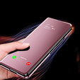 Huse pentru Samsung Galaxy Z Fold3 5G, Clear View, roz rose gold