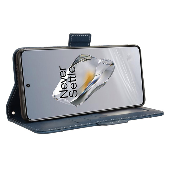 Cu clapetă pentru OnePlus 12 5G, Card Slot, albastru