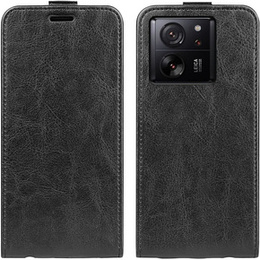 Cu clapetă pentru Xiaomi 13T / 13T Pro, Flip, negru