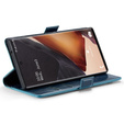 Carcasă flip CASEME pentru Samsung Galaxy Note 20 Ultra, Waxy Textured, albastru