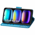 Cu clapetă pentru Infinix Hot 50i 4G, Butterfly, albastru