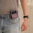 Husa blindată pentru Samsung Galaxy Z Flip 4 5G, Dexnor Clip Holder, violet