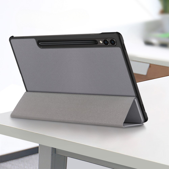 Husă pentru Samsung Galaxy Tab S9 FE+ Plus, Smartcase cu spațiu pentru stylus, gri