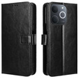 Cu clapetă pentru Realme Note 70T 4G, Crazy Horse Wallet, negru