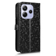 Husa cu clapetă pentru Xiaomi Redmi Note 14 4G, Wallet Rhombus, negru