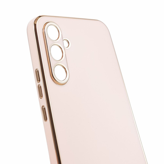 Husă pentru Samsung Galaxy A15, Glamour CamShield, roz + sticlă 9H