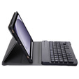 Carcasă + tastatură Samsung Galaxy Tab A9, Leather Pen Slot, negru