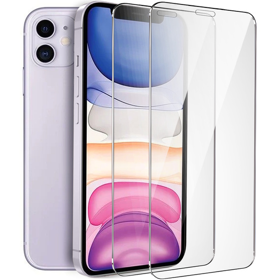 2x sticlă călită pentru iPhone XR/11, ERBORD 9H Hard Glass pe ecran