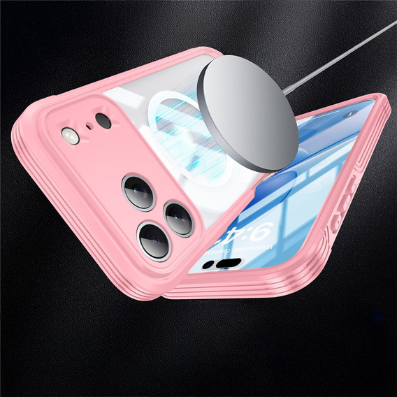 Carcasă rezistentă la șocuri cu sticlă pentru MagSafe pentru iPhone 17 Pro Max