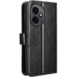 Cu clapetă pentru Honor 400 5G, Crazy Horse Wallet, negru