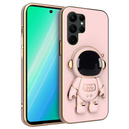 Huse pentru Samsung Galaxy S23 Ultra, Astronaut, roz